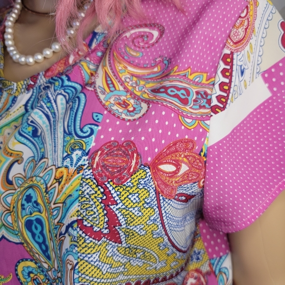 NORM THOMPSON BEAUTIFUL WOMEN'S BLOUSE SIZE SMALL Multicolored - Picture 12 of 17